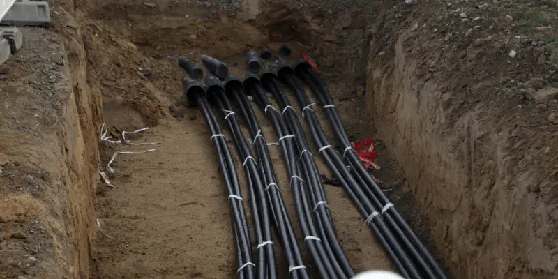 Underground electric cabling at Keshav Kunj bungalow project, Surat for safety and modern infrastructure